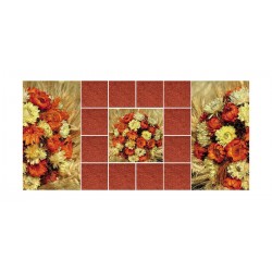 Panou bucatarie, protectie plita, aragaz, antistropire, print UV model Textura Florala
