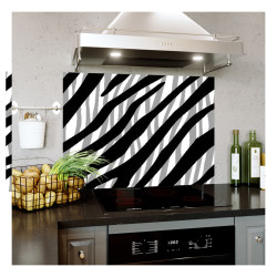 Panou bucatarie, protectie plita, aragaz, antistropire, print UV model Textura Zebra
