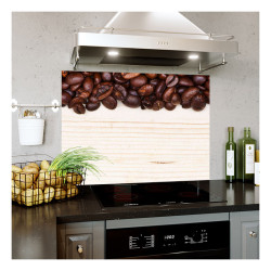 Panou bucatarie, protectie plita, aragaz, antistropire, print UV model Textura Boabe de Cafea
