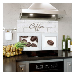 Panou bucatarie, protectie plita, aragaz, antistropire, print UV model Textura Coffe