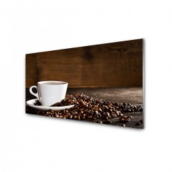 Panou antistropire pentru bucatarie, sticla securizata, model Background Ceasca de Cafea