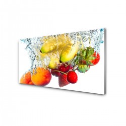 Panou antistropire pentru bucatarie, sticla securizata, model Banane, Cirese, Capsuni si Nectarine