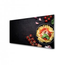 Panou antistropire pentru bucatarie, sticla securizata, model Tagliatelle cu rosii