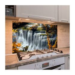 Panou antistropire pentru bucatarie, sticla securizata, model Cascada 2