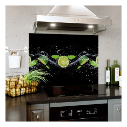 Panou bucatarie, protectie plita, aragaz, antistropire, print UV model Lime Verde