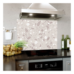 Panou bucatarie, protectie plita, aragaz, antistropire, print UV model Tapet Floral 1