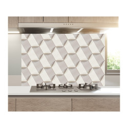 Panou bucatarie, protectie plita, aragaz, antistropire, print UV model Abstract Hexagon