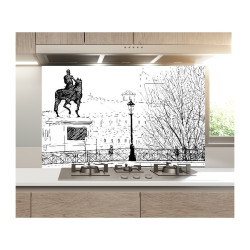 Panou bucatarie, protectie plita, aragaz, antistropire, print UV model Monument Istoric