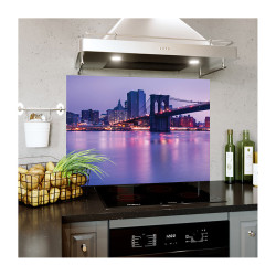 Panou decorativ pentru bucatarie, protectie aragaz, antistropire, print UV model New York