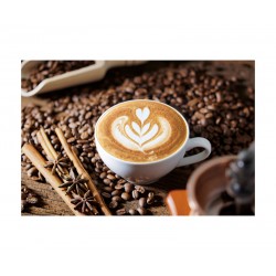 Panou sticla securizata bucatarie, protectie plita, antistropire, Cappucino