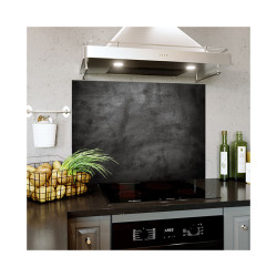 Placa decorativa din sticla securizata pentru bucatarie, antistropire, Texture Black