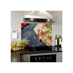 Panou din sticla securizata, protectie plita, aragaz, antistropire, print UV, Pizza