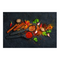 Panou din sticla securizata bucatarie, protectie aragaz, antistropire, model Spice